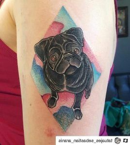 tatuaje perro pug